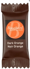 Chokolade Bouchard belgisk 5gram, mørk orange, 200 stk.